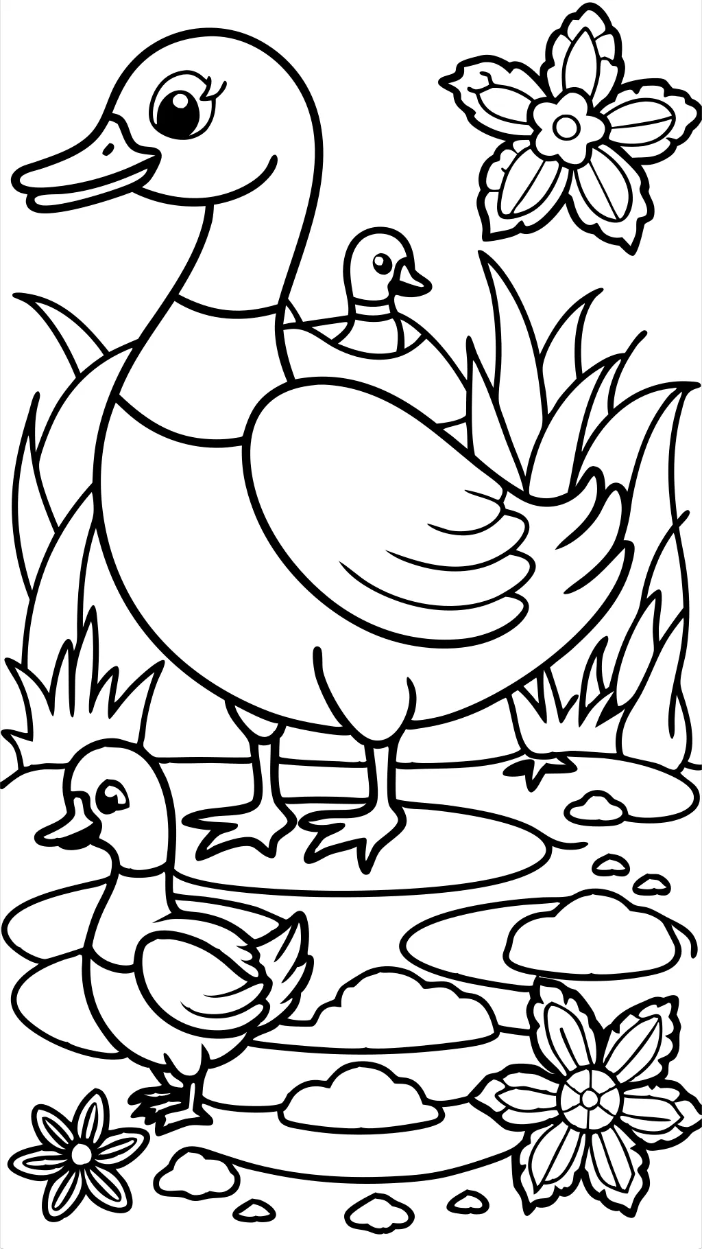 coloring pages of ducks